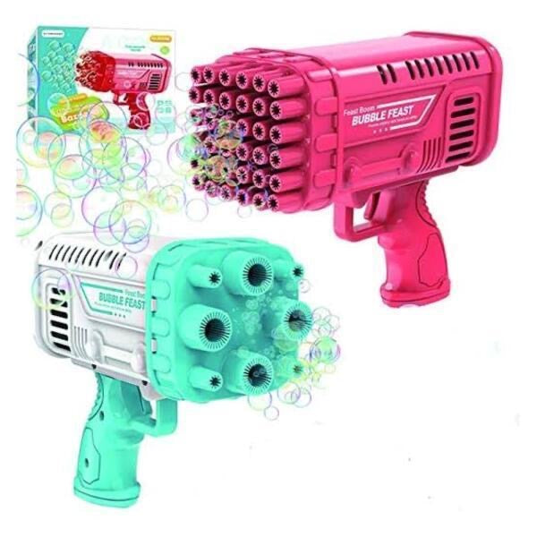 Exciting Multi-colour Bubble Gun - 1 Pc Plastic Fun Toy For Kids.