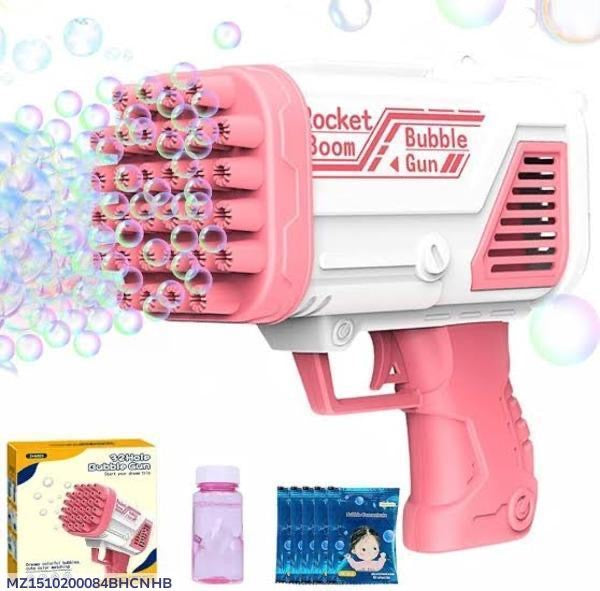 Exciting Multi-colour Bubble Gun - 1 Pc Plastic Fun Toy For Kids.