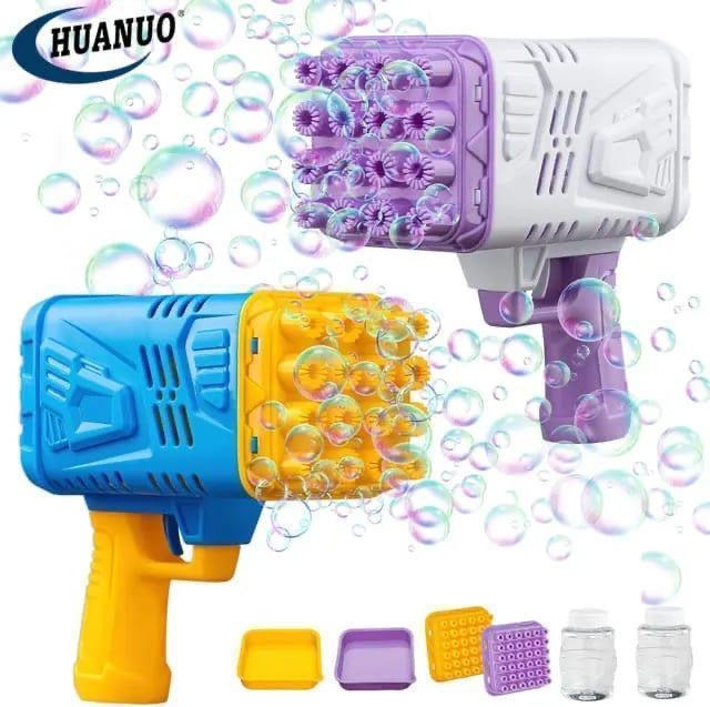 Exciting Multi-colour Bubble Gun - 1 Pc Plastic Fun Toy For Kids.