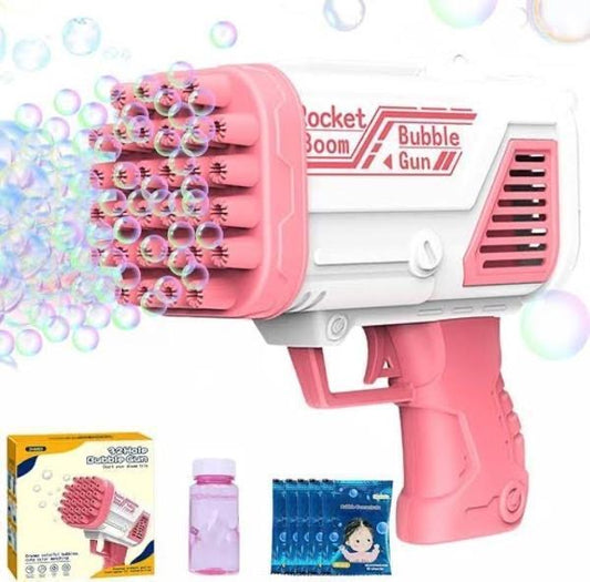 Exciting Multi-colour Bubble Gun - 1 Pc Plastic Fun Toy For Kids.