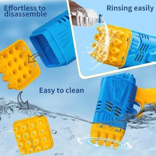 Exciting Multi-colour Bubble Gun - 1 Pc Plastic Fun Toy For Kids.