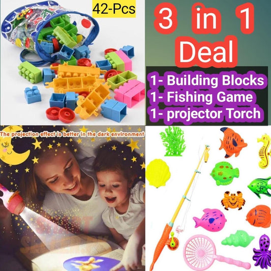 Toys Bundle ( 3 in 1 ) - kids plastic toy set.